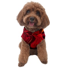 Red Vivid Marble Pattern 15 Dog Sweater by goljakoff