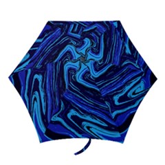 Blue Vivid Marble Pattern 16 Mini Folding Umbrellas by goljakoff