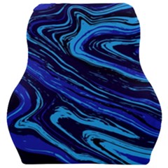 Blue Vivid Marble Pattern 16 Car Seat Velour Cushion  by goljakoff