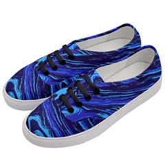 Blue Vivid Marble Pattern 16 Women s Classic Low Top Sneakers by goljakoff