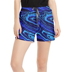 Blue Vivid Marble Pattern 16 Runner Shorts by goljakoff