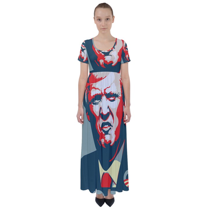 Trump NOPE High Waist Short Sleeve Maxi Dress