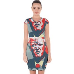 Trump Nope Capsleeve Drawstring Dress  by goljakoff