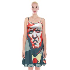 Trump Nope Spaghetti Strap Velvet Dress by goljakoff