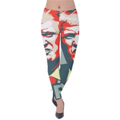 Trump Nope Velvet Leggings by goljakoff