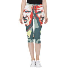 Trump Nope Inside Out Lightweight Velour Capri Leggings  by goljakoff