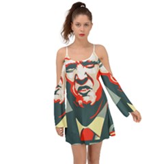 Trump Nope Kimono Sleeves Boho Dress by goljakoff