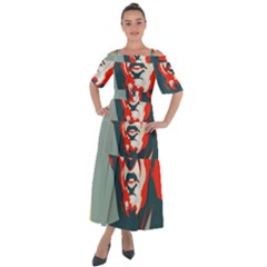 Trump Nope Shoulder Straps Boho Maxi Dress  by goljakoff