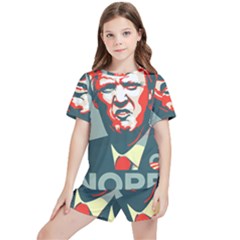 Trump Nope Kids  Tee And Sports Shorts Set by goljakoff