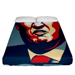 Trump2 Fitted Sheet (queen Size) by goljakoff