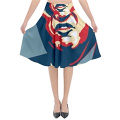 Trump2 Flared Midi Skirt by goljakoff