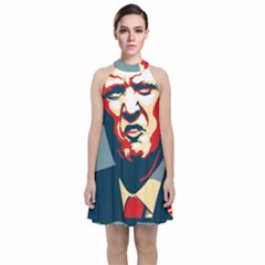 Trump2 Velvet Halter Neckline Dress  by goljakoff