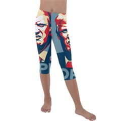 Trump2 Kids  Lightweight Velour Capri Leggings  by goljakoff