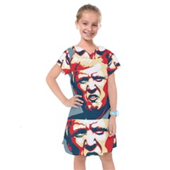 Trump Pop Art Kids  Drop Waist Dress by goljakoff