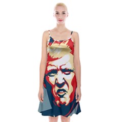 Trump Pop Art Spaghetti Strap Velvet Dress by goljakoff