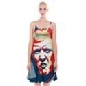 Trump pop art Spaghetti Strap Velvet Dress View1