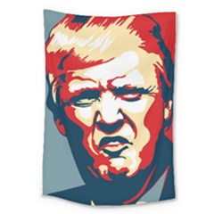 Trump Pop Art Large Tapestry by goljakoff