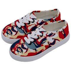 Trump Pop Art Kids  Classic Low Top Sneakers by goljakoff