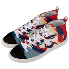 Trump Pop Art Men s Mid-top Canvas Sneakers by goljakoff