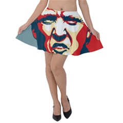 Trump Pop Art Velvet Skater Skirt by goljakoff