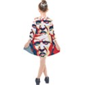 Trump pop art Kids  Quarter Sleeve Shirt Dress View2