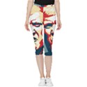 Trump pop art Inside Out Lightweight Velour Capri Leggings  View1