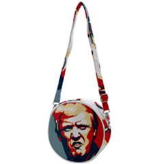 Trump pop art Crossbody Circle Bag