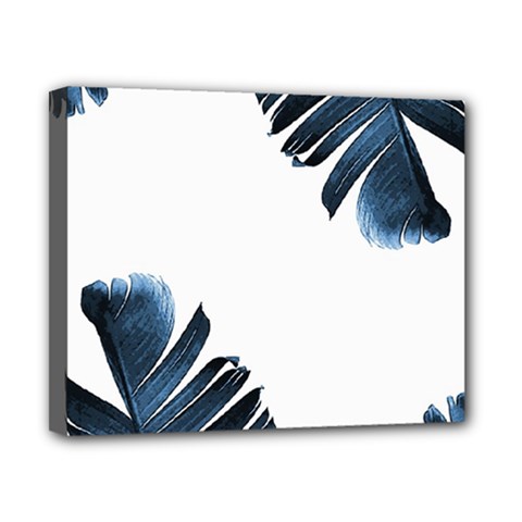 Blue Banana Leaves Canvas 10  X 8  (stretched) by goljakoff