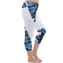 Blue banana leaves Capri Winter Leggings  View3