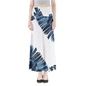 Blue banana leaves Full Length Maxi Skirt View1