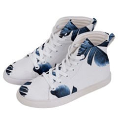 Blue Banana Leaves Men s Hi-top Skate Sneakers by goljakoff