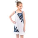 Blue banana leaves Kids  Overall Dress View1