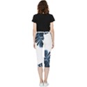 Blue banana leaves Inside Out Lightweight Velour Capri Leggings  View2