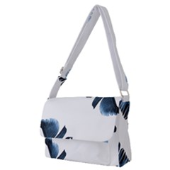 Blue Banana Leaves Full Print Messenger Bag (m) by goljakoff