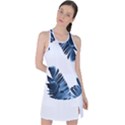 Blue banana leaves Racer Back Mesh Tank Top View1