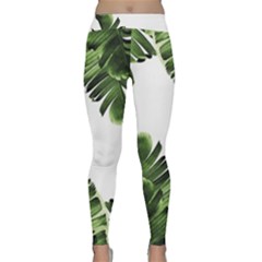 Green Banana Leaves Classic Yoga Leggings by goljakoff