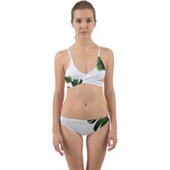 Green Banana Leaves Wrap Around Bikini Set by goljakoff