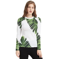 Green Banana Leaves Women s Long Sleeve Rash Guard by goljakoff