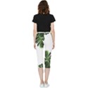 Green banana leaves Inside Out Lightweight Velour Capri Leggings  View2