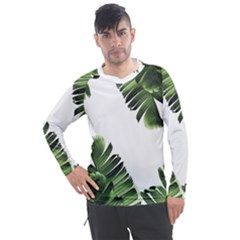 Green Banana Leaves Men s Pique Long Sleeve Tee