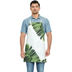 Green Banana Leaves Kitchen Apron by goljakoff