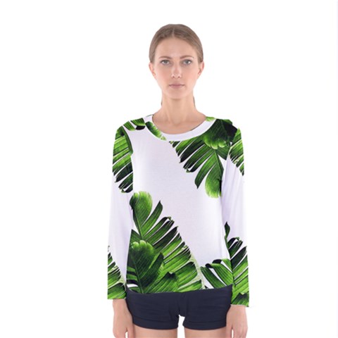 Banana Leaves Women s Long Sleeve Tee by goljakoff