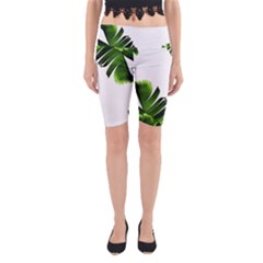 Banana Leaves Yoga Cropped Leggings by goljakoff