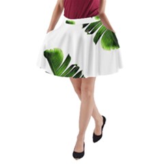 Banana Leaves A-line Pocket Skirt by goljakoff