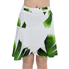 Banana Leaves Chiffon Wrap Front Skirt by goljakoff