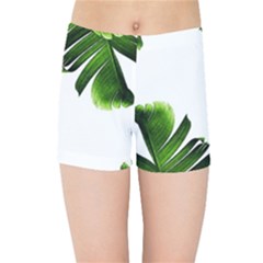 Banana Leaves Kids  Sports Shorts by goljakoff