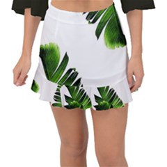 Banana Leaves Fishtail Mini Chiffon Skirt by goljakoff