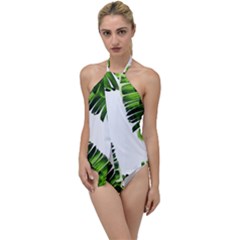 Banana Leaves Go With The Flow One Piece Swimsuit by goljakoff