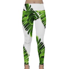 Banana Leaves Lightweight Velour Classic Yoga Leggings by goljakoff