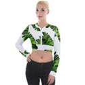 Banana leaves Long Sleeve Cropped Velvet Jacket View1